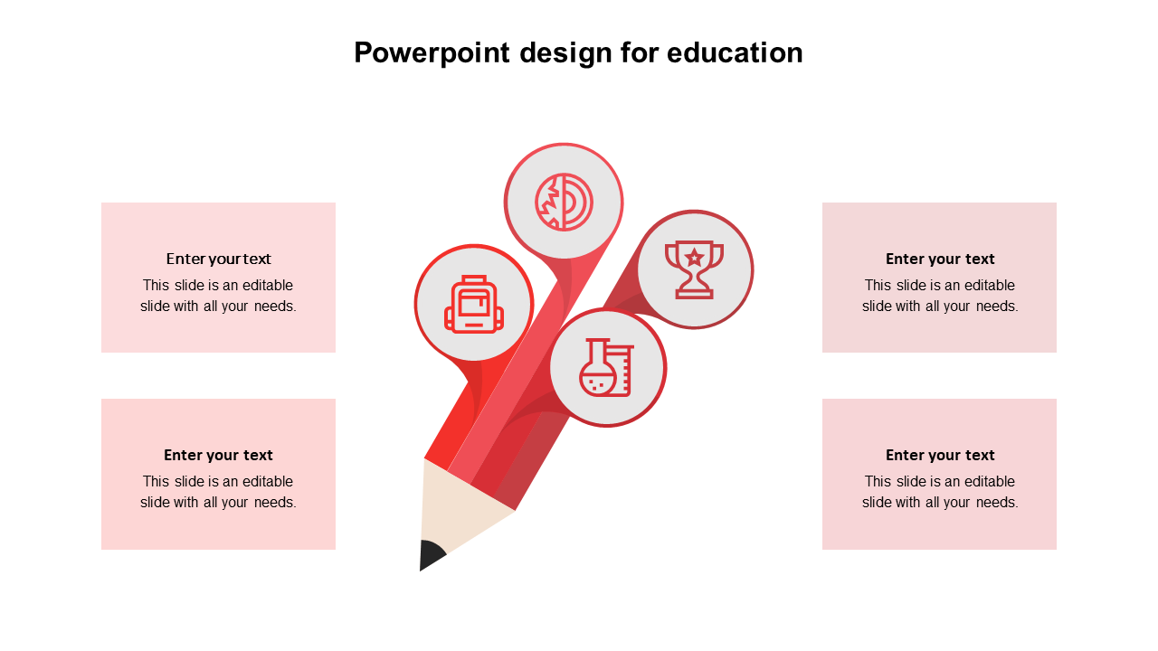 powerpoint design for education-red